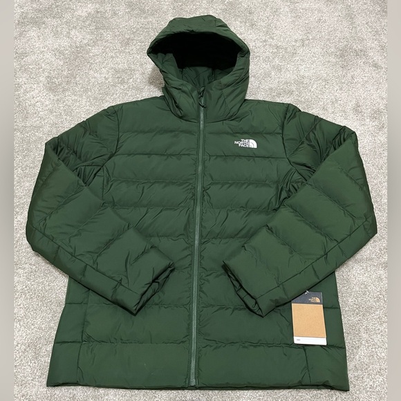 New North Face Aconcagua 3 Hoodie Jacket Down Insulated Green Winter Puffer Coat - Picture 1 of 10